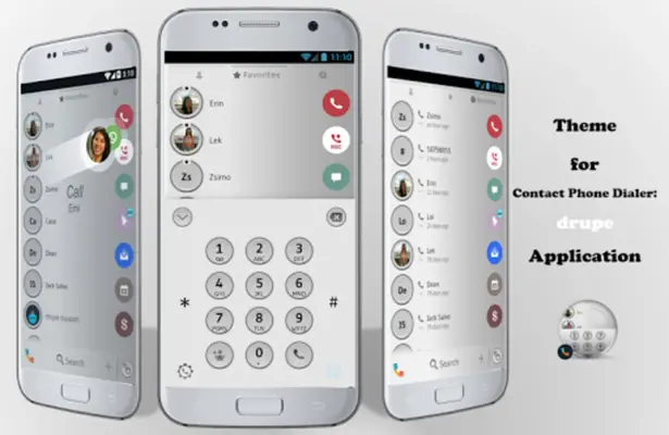 Theme Dialer Shade Gray Drupe android App screenshot 5